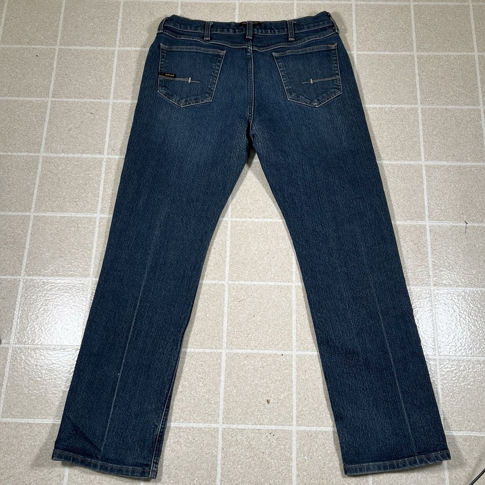 Ariat Rebar M7 Slim Straight Leg Jeans Men's 34x32  Dark Wash Workwear Denim